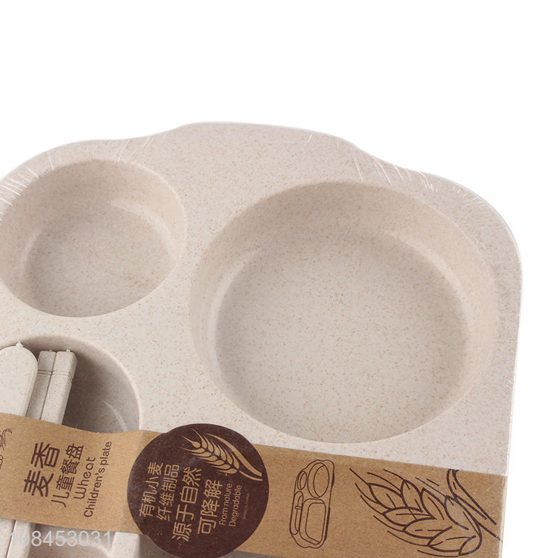 Yiwu wholesale creative all-in-one plate wheat straw dinner plate