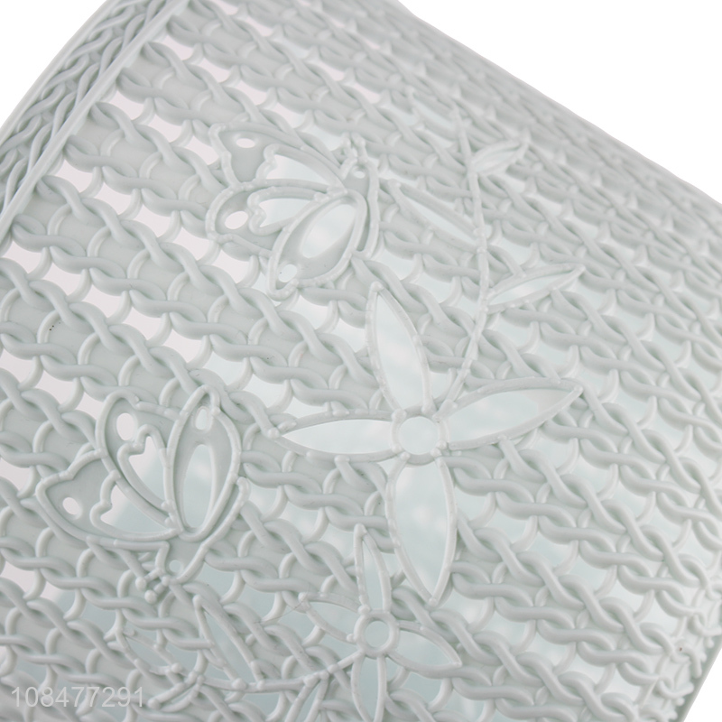 Online wholesale plastic household storage basket with handle