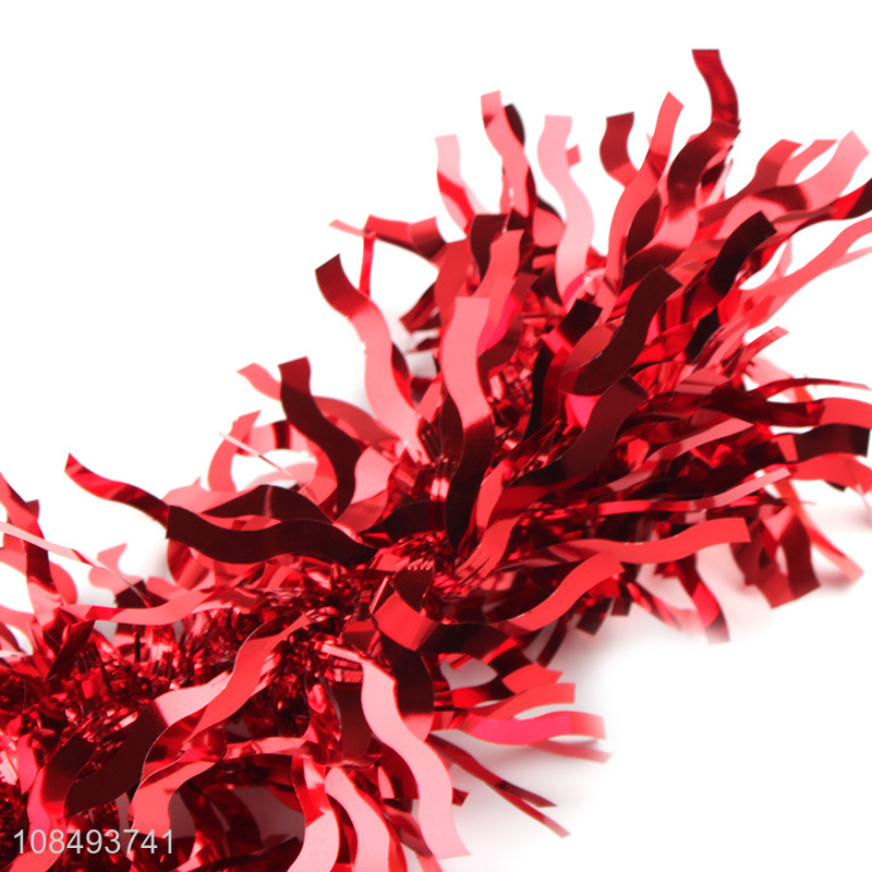 Good quality metallic glitter tinsel for Christmas tree decoration