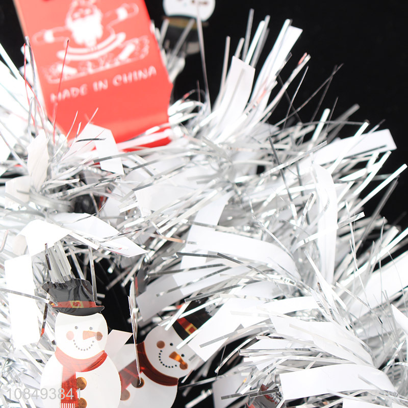 Wholesale Christmas tinsel Christmas tree hanging wreath for decoration