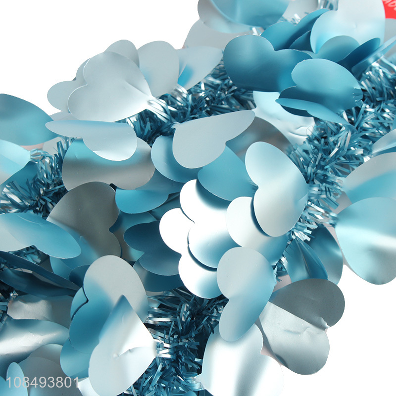 China imports metallic Christmas tinsel garland for Christmas tree wreath