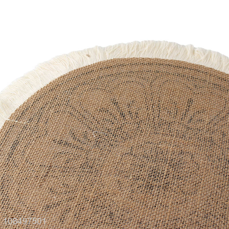 Hot selling linen washable round table decoration place mats
