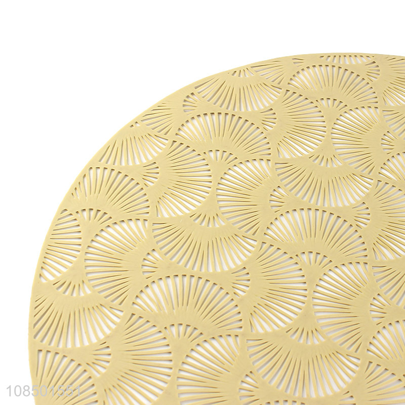 Hot selling round textured heat insulation non-slip pvc placemat