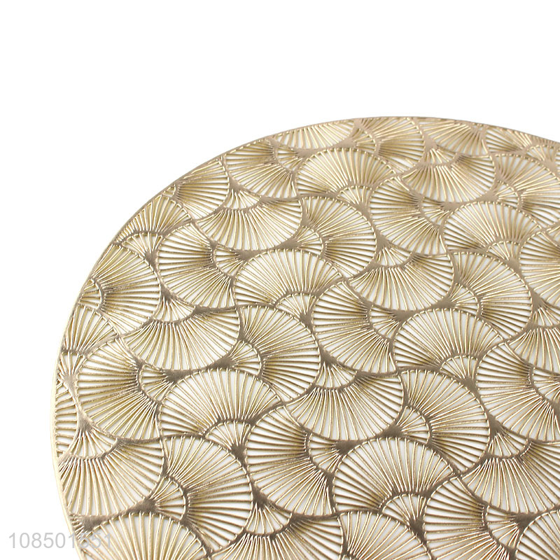 Hot selling round textured heat insulation non-slip pvc placemat