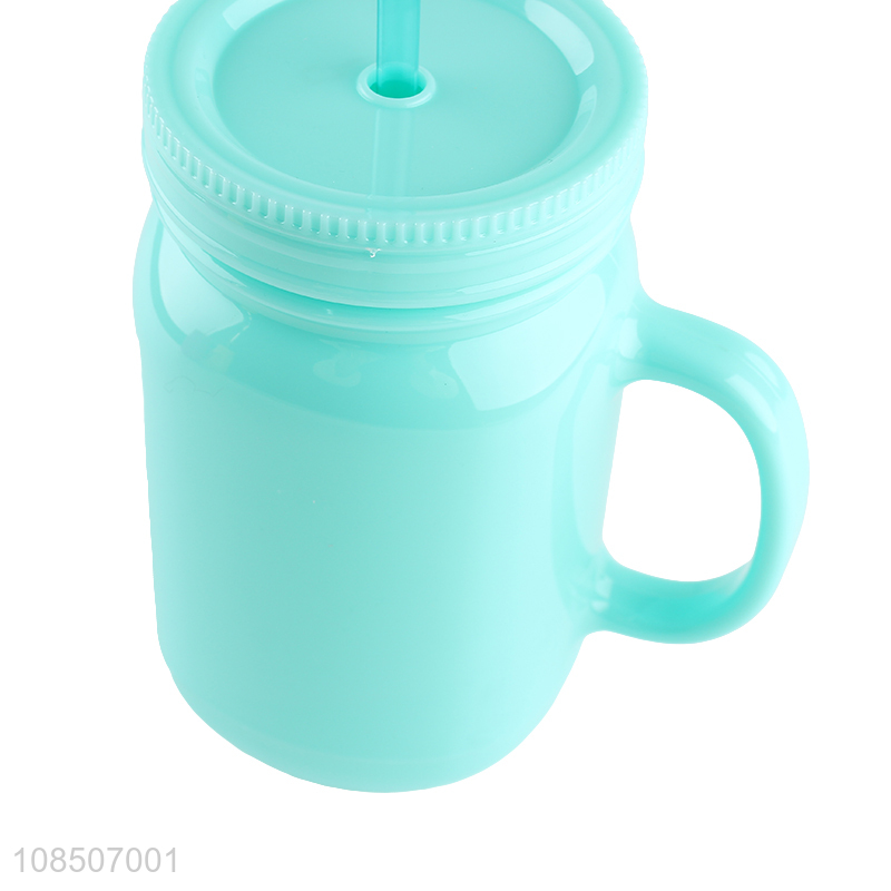 Wholesale from china multicolor plastic straw water cup drink bottle