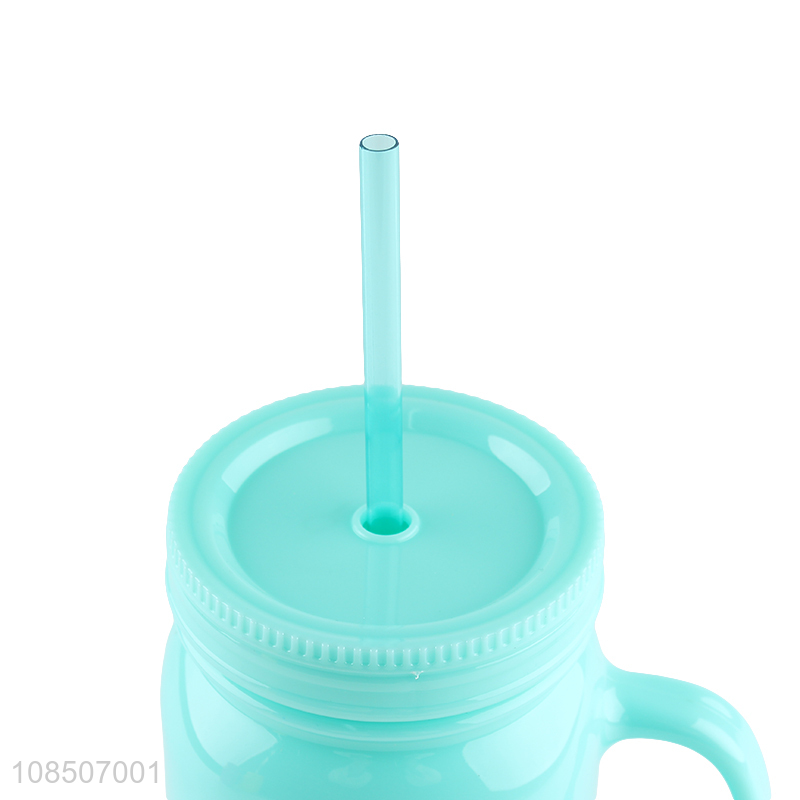 Wholesale from china multicolor plastic straw water cup drink bottle