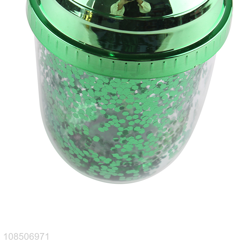 Factory direct sale multicolor portable 300ml straw water bottle