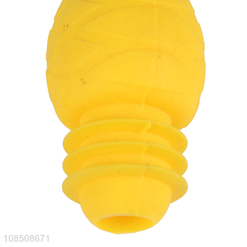 New product creative pineapple shaped silicone wine bottle stopper