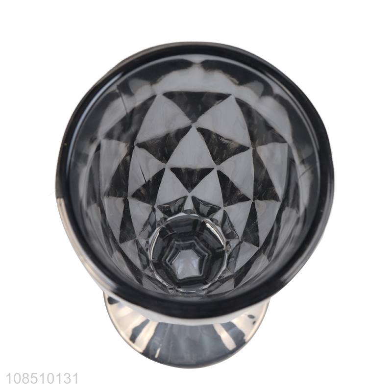 Factory supply diamond pattern stemmed wine glasses champagne flutes