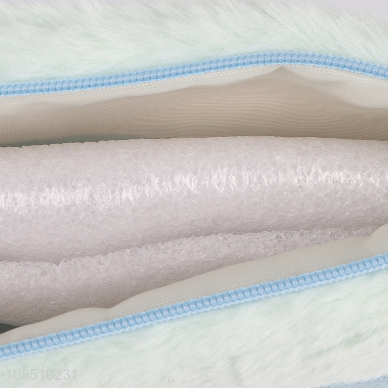 Wholesale office school stationery fuzzy pencil bag pencil pouch