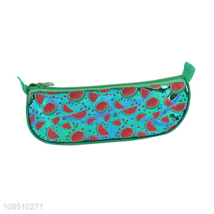 Wholesale fruit printed pvc pencil <em>bag</em> pencil case <em>pen</em> organizer