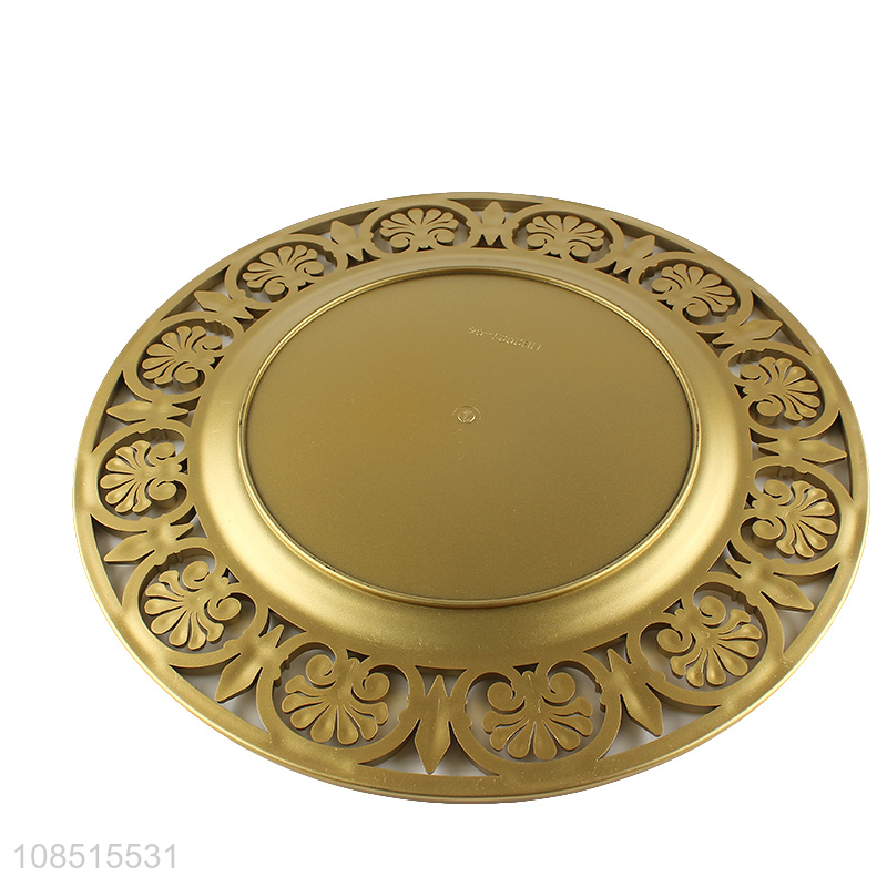 Wholesale metallic painted charger plate decorative dinner plate