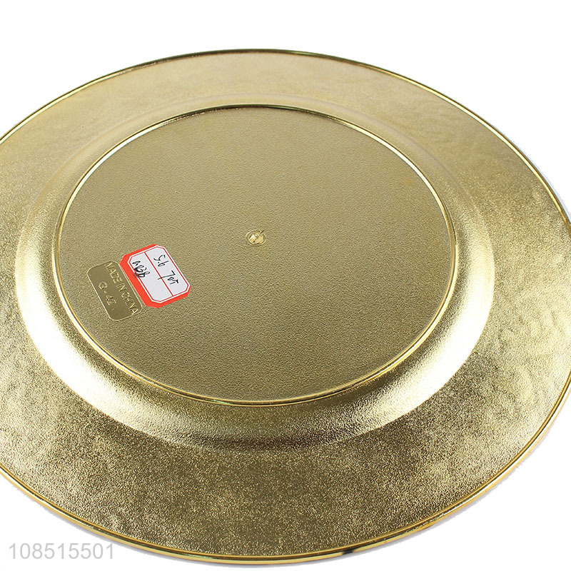 Wholesale baroque metallic charger plates elegant table decor