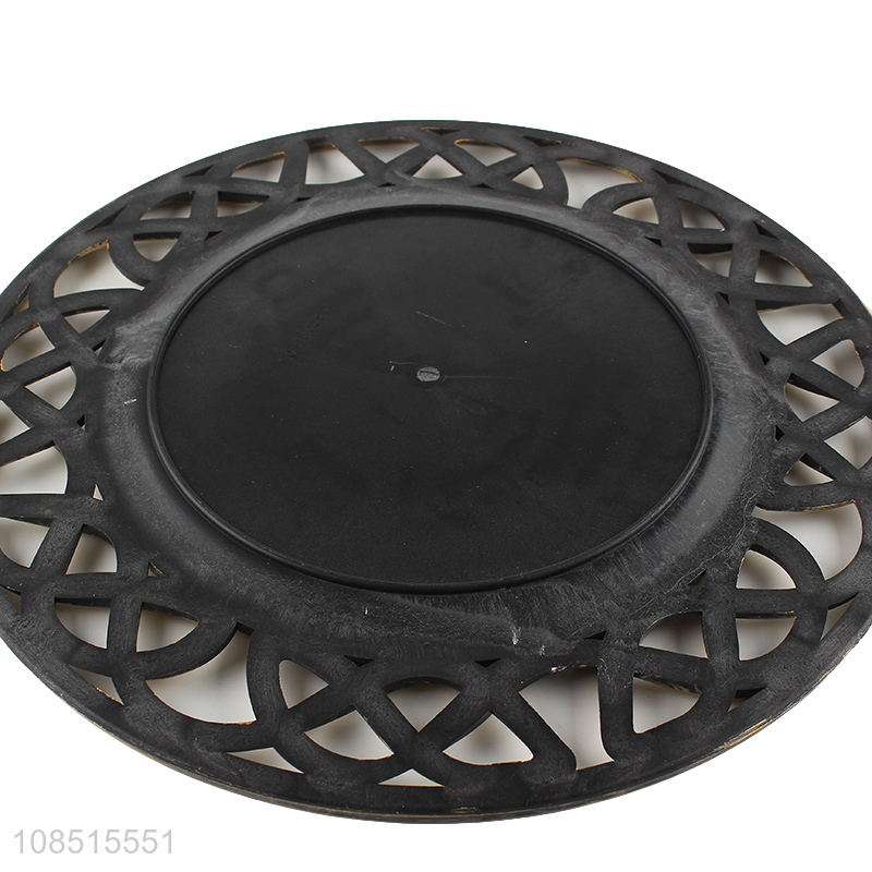 Wholesale decorative charger plates antique hollow dinner plate