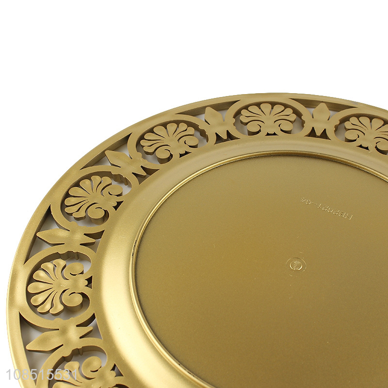 Wholesale metallic painted charger plate decorative dinner plate