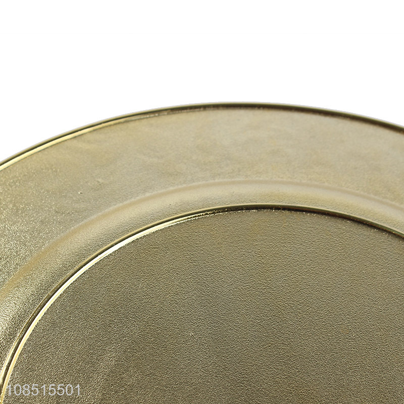 Wholesale baroque metallic charger plates elegant table decor