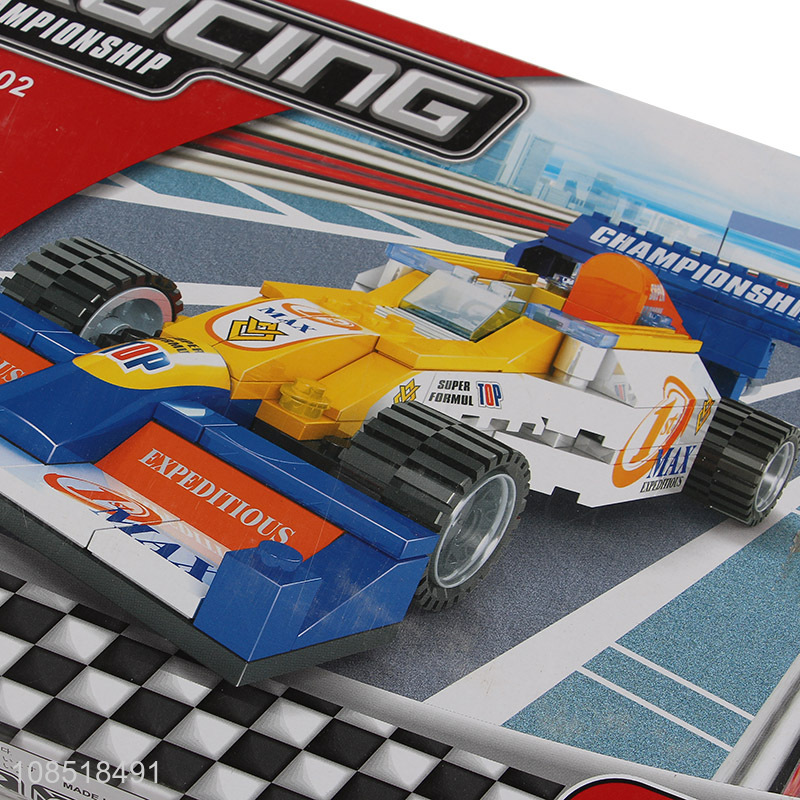 Yiwu market kids racing car model building block toys