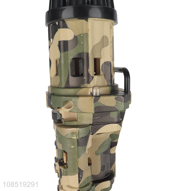 Wholesale camouflage color electric bubble gatling gun with light