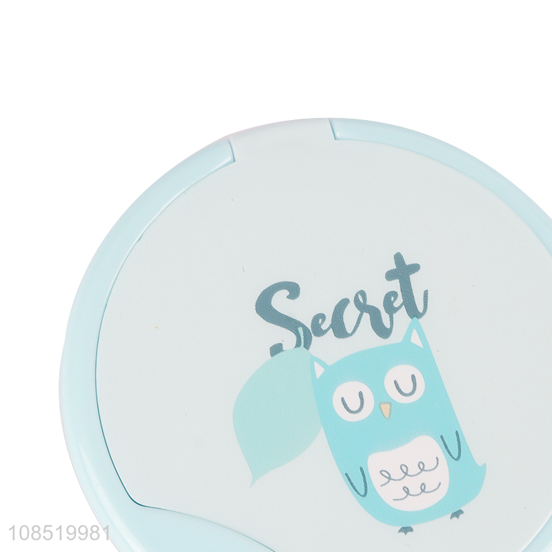 Factoryu supply cute portable folding makeup mirror and comb set