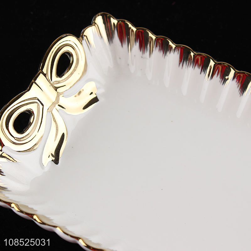 New arrival rectangle decorative ceramic plate dishes for dinnerware