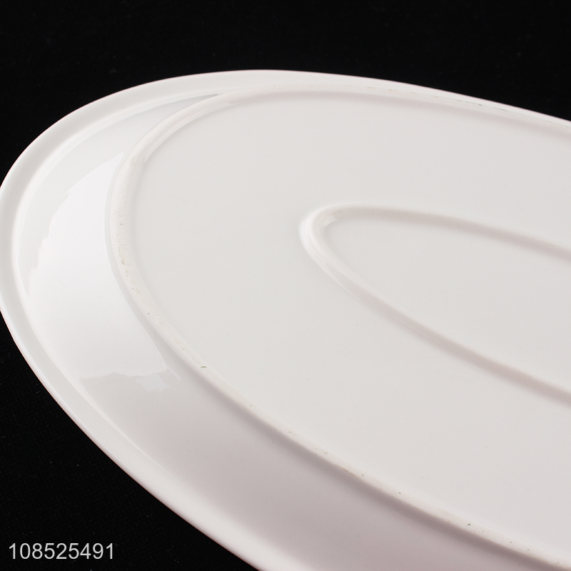 Good price round white ceramic tableware plate dishes for sale