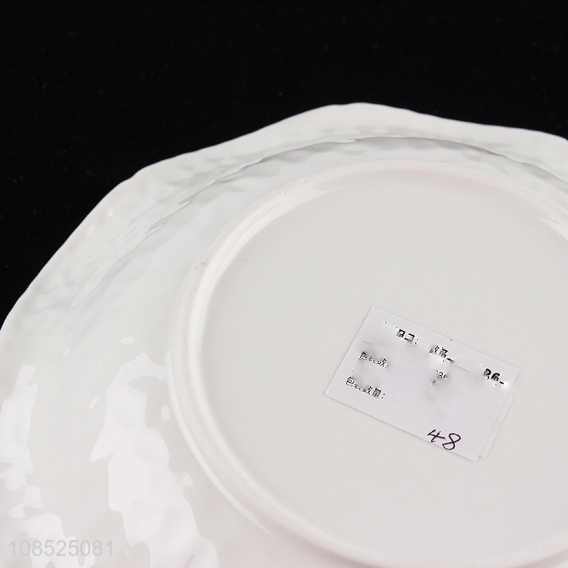 Factory supply white wedding ceramic dinner plate for tableware