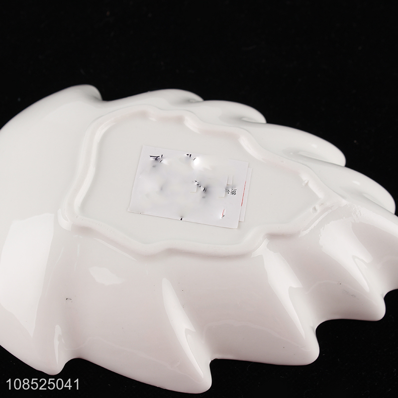 Creative design leaves shape home restaurant ceramic plate tableware