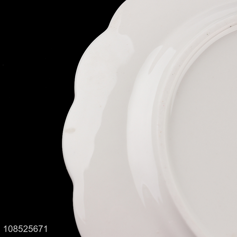 Top sale ceramic flower shape dinnerware plate ceramic dishes