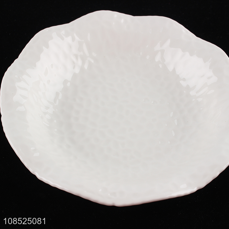 Factory supply white wedding ceramic dinner plate for tableware