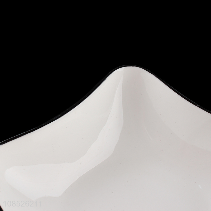 High quality star shaped ceramic serving plate salad plate