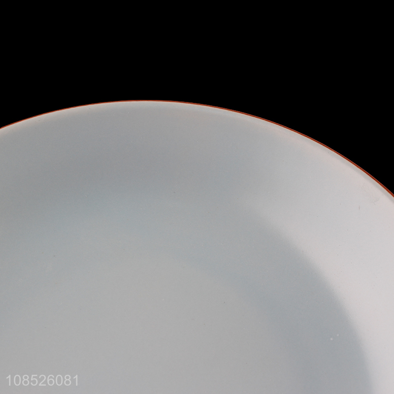 New arrival ceramic plate porcelain dish for fruit snacks