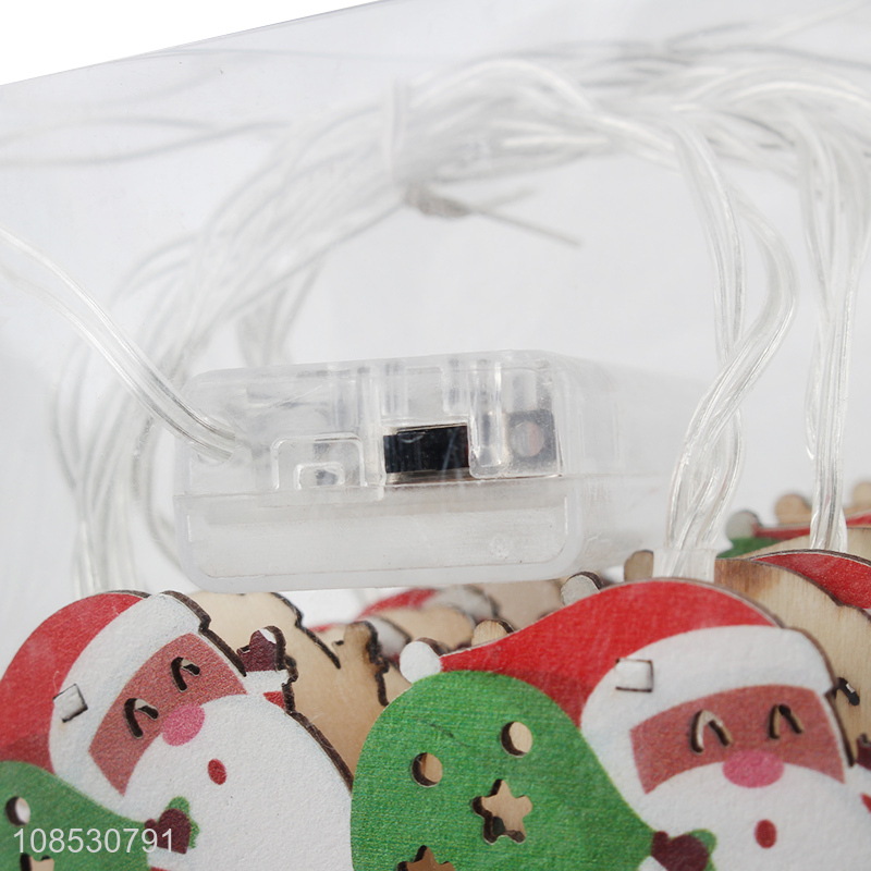 Factory price christmas wooden hanging string lights for sale