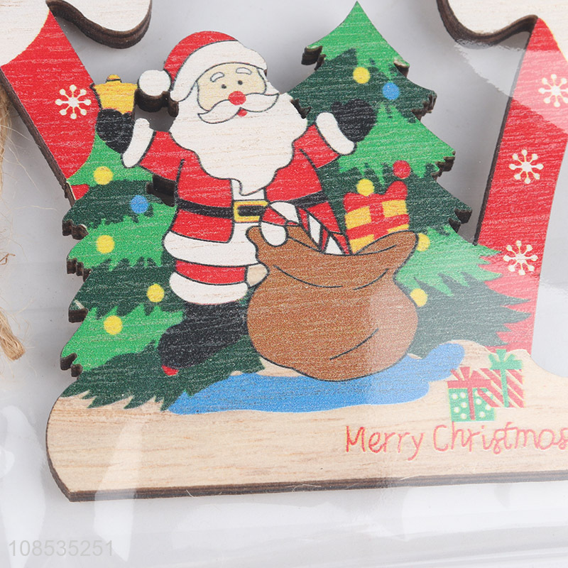 Wholesale laser cut wooden hanging Christmas tree holiday ornament
