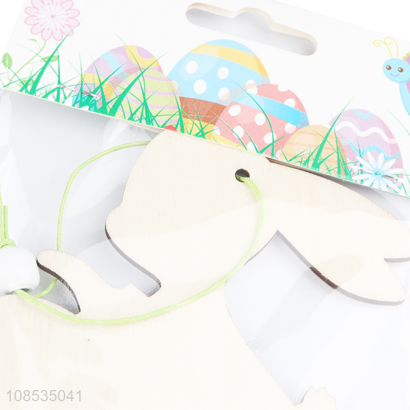 Best selling Easter tree decor painted wooden hanging ornament