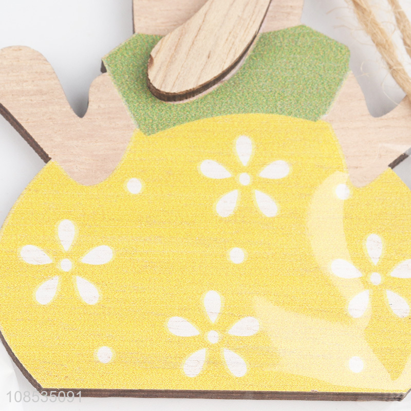 Wholesale handmade Easter tree decor hanging wooden ornaments