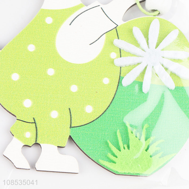 Best selling Easter tree decor painted wooden hanging ornament