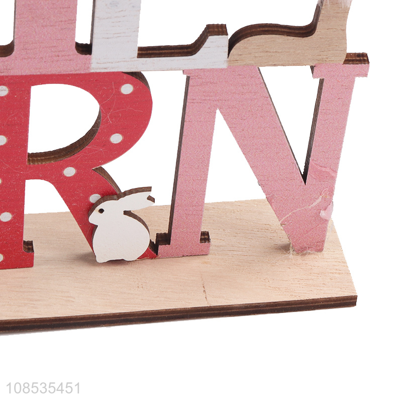 Factory wholesale wooden creative Easter ornaments decoration