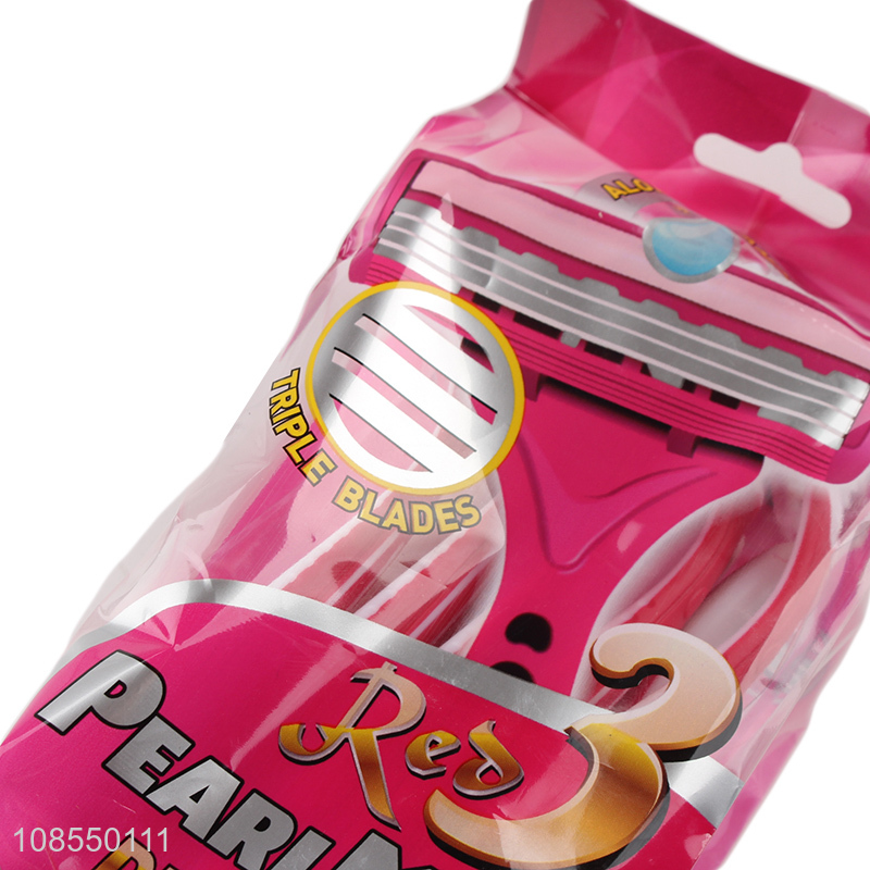 Low price disposable triple blades razor for daily use
