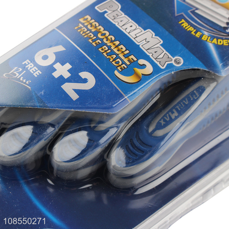 Latest design portable disposable razor with rubber handle