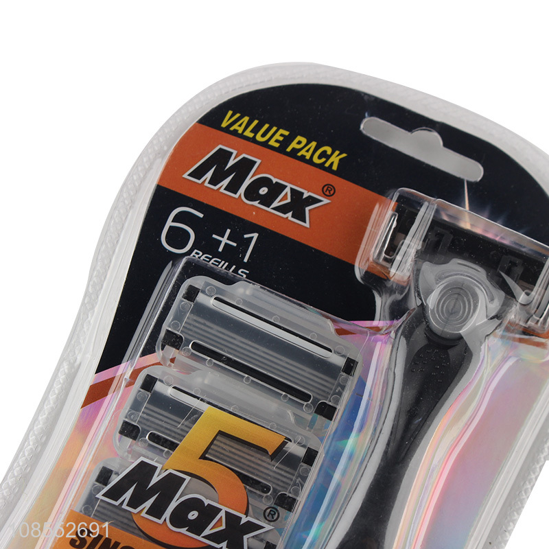 High quality 5 blades disposable razors with lubricating strip