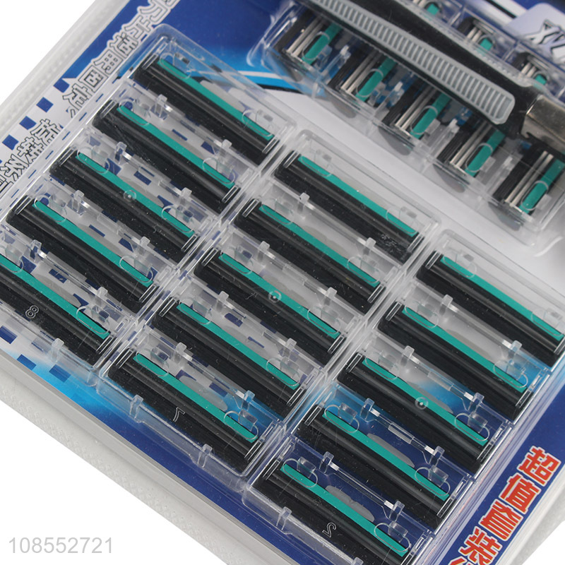 Customized 2 blades disposable razors with lubricating strip for adult