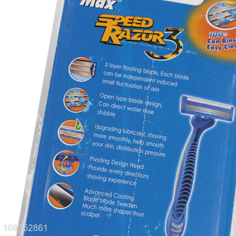 Hot selling 3 blades disposable razors portable men's razors