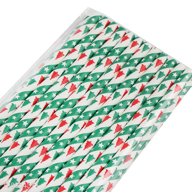 Hot items food grade disposable striped paper drinking straw
