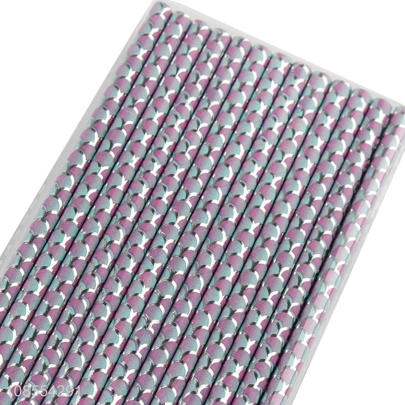 China wholesale party supplies juice paper straw set
