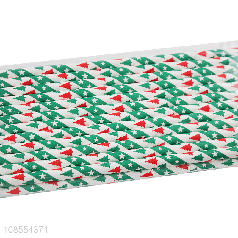 Hot items food grade disposable striped paper drinking straw
