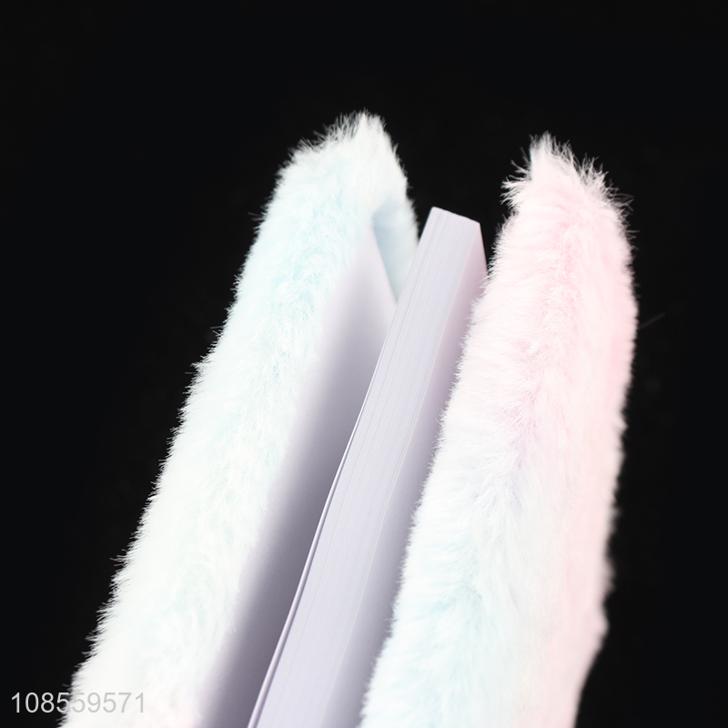 Wholesale A5 cute plush notebook plush diary for girls kids