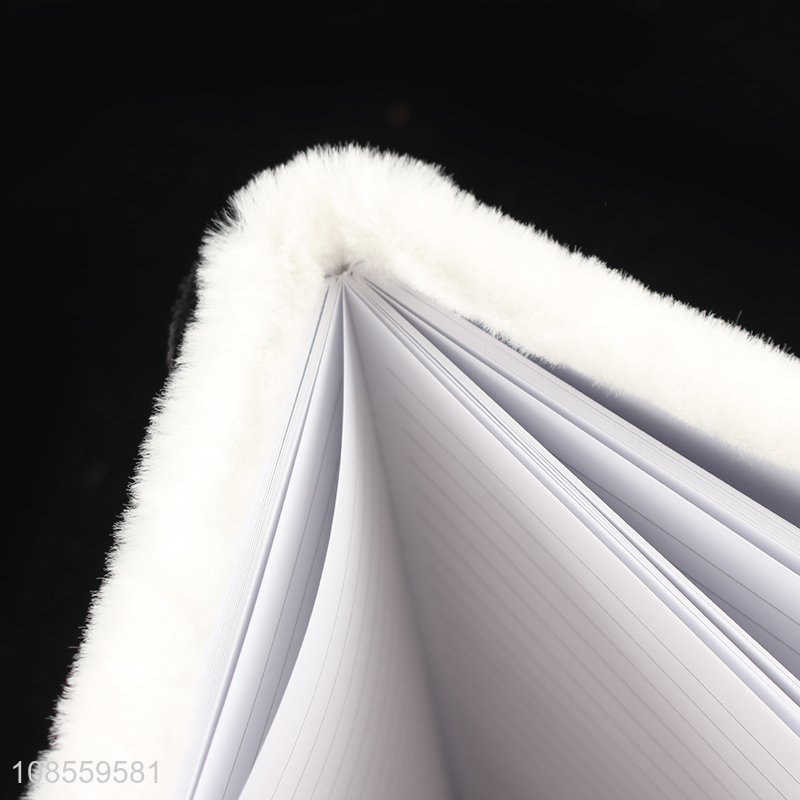 High quality A5 plush diary cute pdanda pattern plush notebook