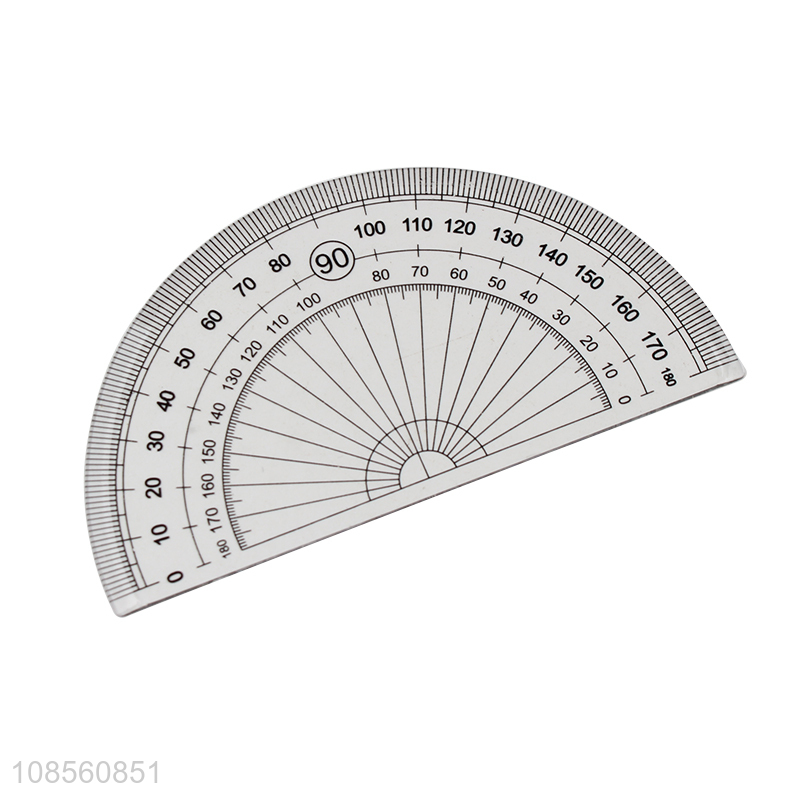 Custom logo 4pcs plastic protractor ruler set geometry math tools