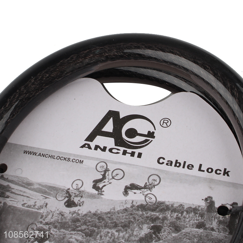 Good quality thick bike lock steel cable lock for bicycle