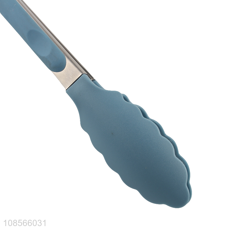 Good quality 9 inch stainless steel nylon kitchen serving tong